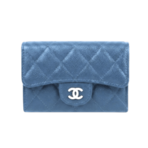 Chanel Classic Card Holder Blue