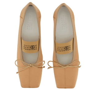 (W) MM6 Maison Margiela Anatomic Ballerinas Flat Beige