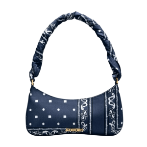 Jacquemus Le Bisou Bandana Shoulder Bag Print Navy Paisley