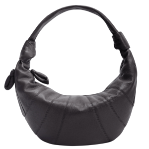 FORTUNE CROISSANT BAG IN LEATHER Dark Chocolate
