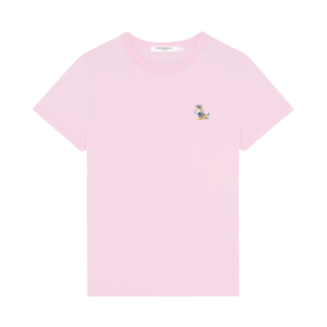 (W) Maison Kitsune Dressed Fox Patch Classic T-Shirt Dusty Rose