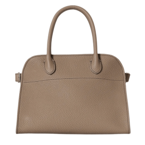 The Row Soft Margaux 10 Leather Bag Smoked Taupe