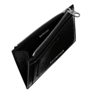 Balenciaga Superbusy Long Coin and Card Holder In Black