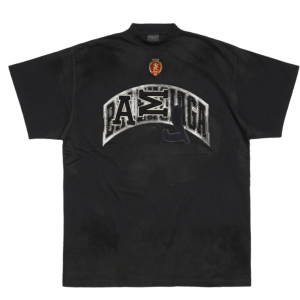Balenciaga Skater T-Shirt Oversized Black Faded