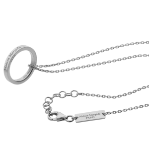 Designer White Logo ring pendant necklace