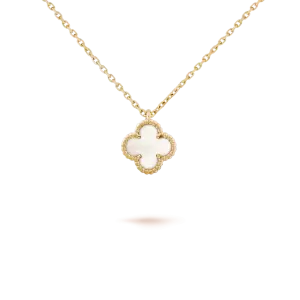 Van Cleef & Arpels Vintage Alhambra Pendant Yellow Gold Mother of Pearl