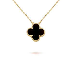 Van Cleef & Arpels Vintage Alhambra Pendant Yellow Gold Onyx