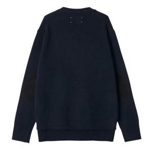 Maison Margiela Elbow Patch Cardigan Navy