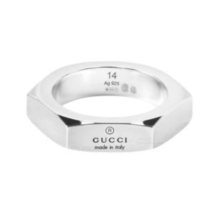 Gucci Trademark Hexagon Ring 925 Sterling Silver