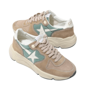 Green Running Sole Sneakers in Nappa 