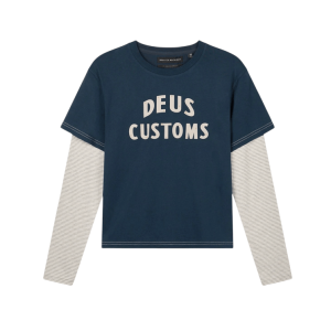 (W) Deus Ex Machina Customs Layered L/S T-Shirt Navy