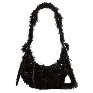 Balenciaga Le Cagole XS Shoulder Bag Fake Fur Black