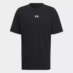 Y-3 SHORT SLEEVE CENTER FRONT LOGO TEE