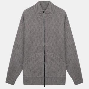 TEXTURED WOOL CARDIGAN