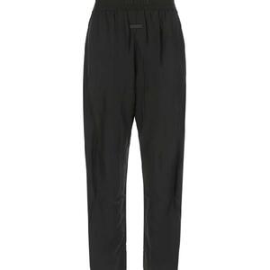 Logoband drop-crotch satin trousers