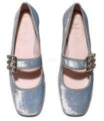 Tres Strasbuckle velvet ballerina flats