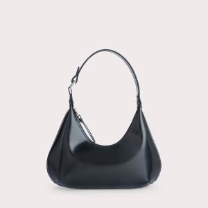 Baby Amber Black Semi Patent Leather 