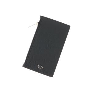 Celine Zipped compact card holder in Grained - NAVY BLUE