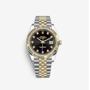 Rolex Datejust 41 Bright Black Diamond-Set 126333 (Fluted/Jubilee)