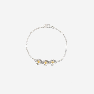 Peaceminusone Daisy Bracelet  Silver