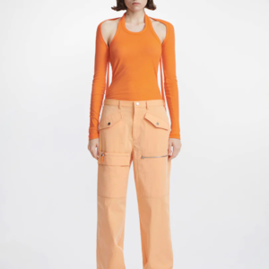 MODULAR HALTER TOP IN ORANGE