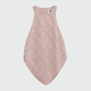 WENNY Patterned Jacquard Asymmetric Top - Nude Pink