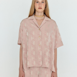 WENNA Patterned Jacquard Shirt - Nude Pink