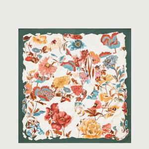 Kintsugi print silk foulard