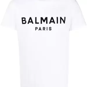 Flocked-logo T-shirt