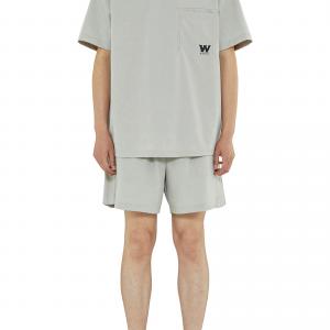 GRAY NYLON STRING BACKLOGO T-SHIRT