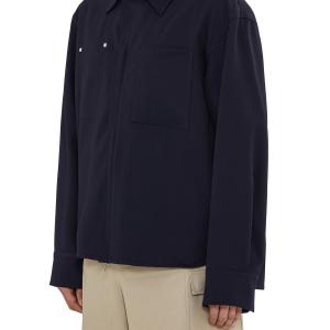 Navy wool shirt