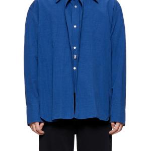 Blue hemp layered shirt