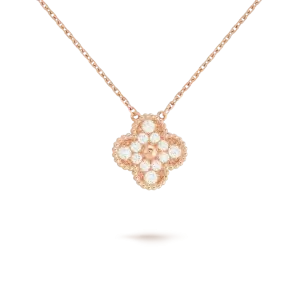 Vintage alhambra pendant pink gold