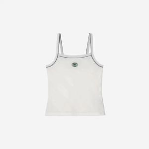 Sporty & Rich x Lacoste Pique Tank Top Farine Marine