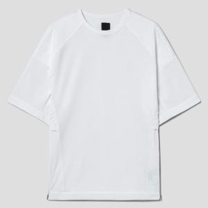 Side Contrast Cotton Short Sleeve T-Shirt - White