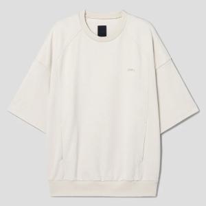 Cotton Half Sweatshirt - Ivory