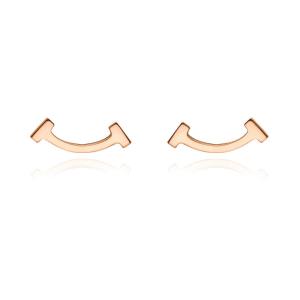 Tiffany T Smile 18K Rose Gold Earring 