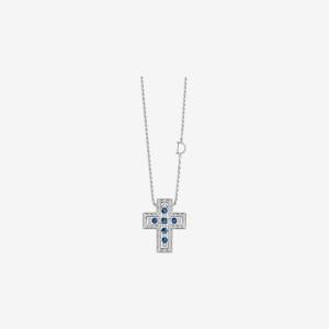Damiani Belle Epoque Diamonds Sapphires Necklace White Gold