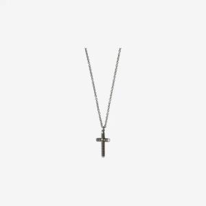 Damiani Metropolitan Diamond Cross Necklace Black Gold