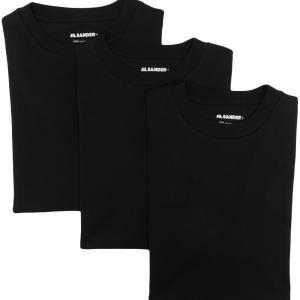 (3 Pack) Jil Sander Organic Cotton T-Shirt Set Black 