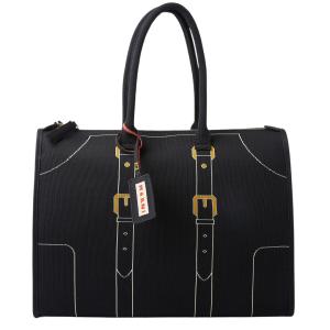 Trompe l'oeil jacquard travel bag