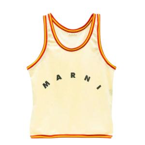 Marni Tech Fabric Basket Tank Top Shopping Bag Silk White