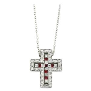 Damiani Belle Epoque Diamonds Rubies Necklace White Gold