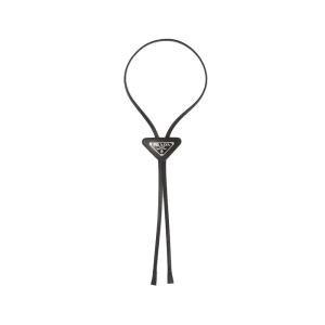 Saffiano leather bolo tie black