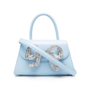 Silver bow embellished mini bag