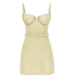 Diamante tweed belt dress