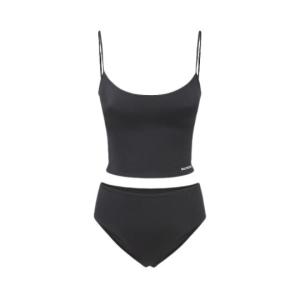 Balenciaga Logo Open Back Lycra Swimsuit 