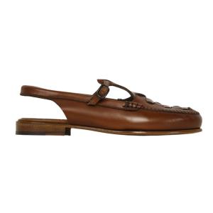 (W) Hereu Roqueta Slingback T-Bar Loafer Tan