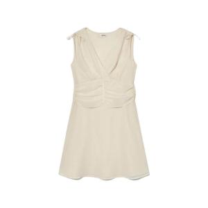 LINA SHIRRING DRESS (CREAM)