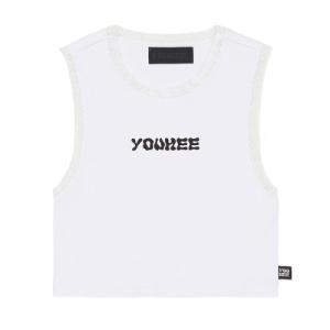 LOGO LACE SLEEVELESS WHITE